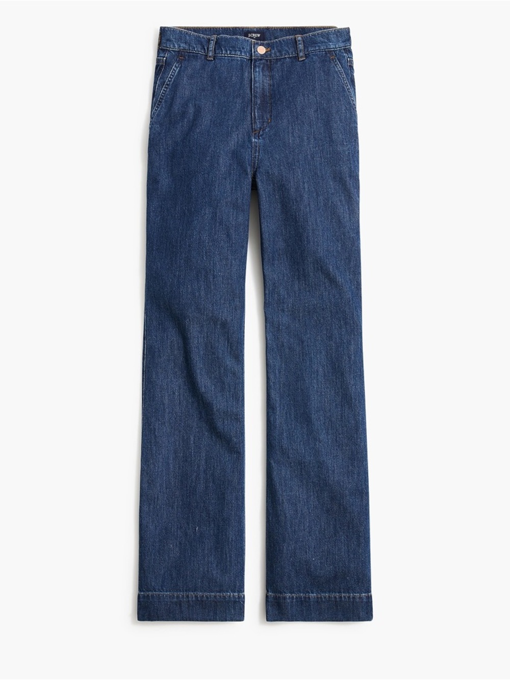 J. Crew Wide-Leg Denim Trouser Jeans BL905 Coastal Navy Size 29 - Picture 8 of 11